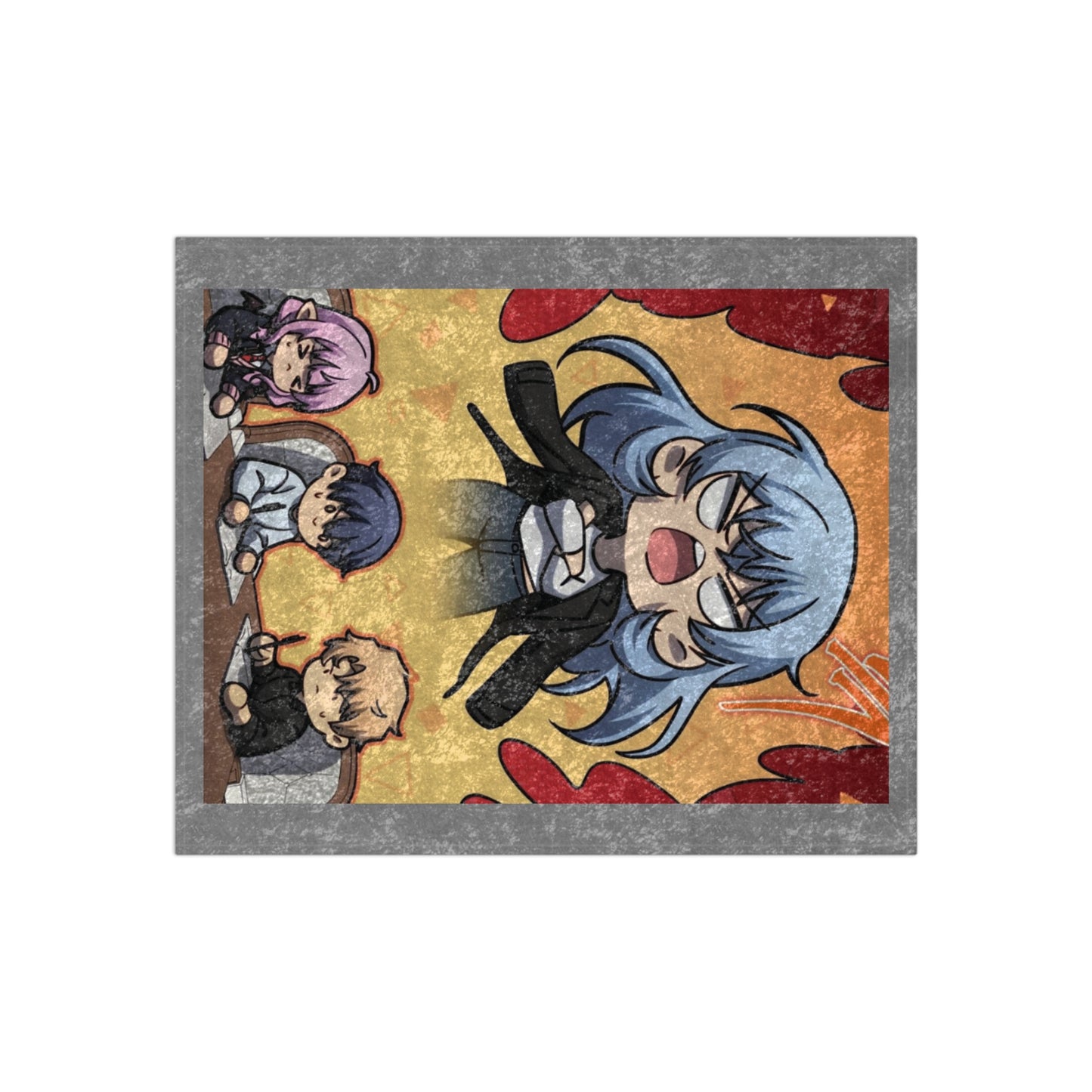 Silk Crushed Velvet Blanket - Very Soft Throw with a Very Funny Design
