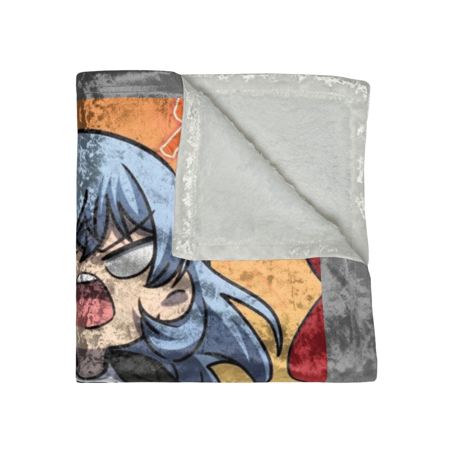 Silk Crushed Velvet Blanket - Very Soft Throw with a Very Funny Design