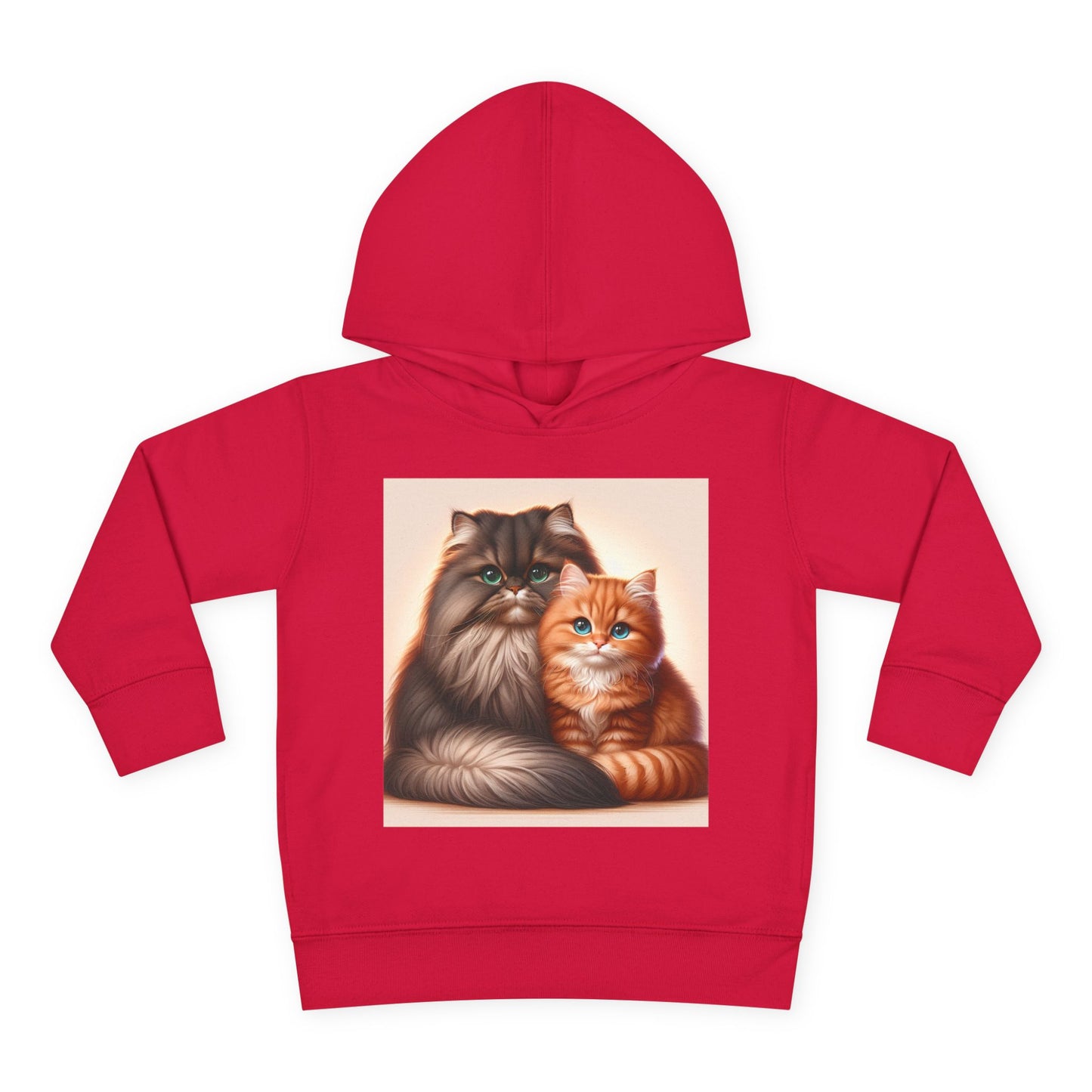 Cat Lover Toddler Hoodie, Cute Fleece Pullover, Adorable Kids Apparel for Cat Lovers, Birthday Gift for Toddlers, Cozy Cat Hoodie