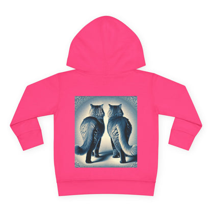 Cat Lover Toddler Hoodie, Cute Fleece Pullover, Adorable Kids Apparel for Cat Lovers, Birthday Gift for Toddlers, Cozy Cat Hoodie