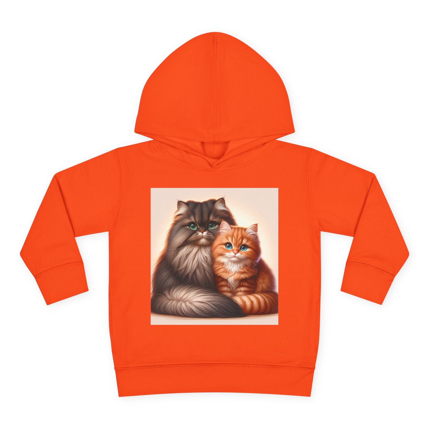 Cat Lover Toddler Hoodie, Cute Fleece Pullover, Adorable Kids Apparel for Cat Lovers, Birthday Gift for Toddlers, Cozy Cat Hoodie