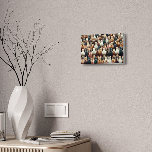 Cat wall art with the back turned; very pretty, soft, relaxing and soothing.