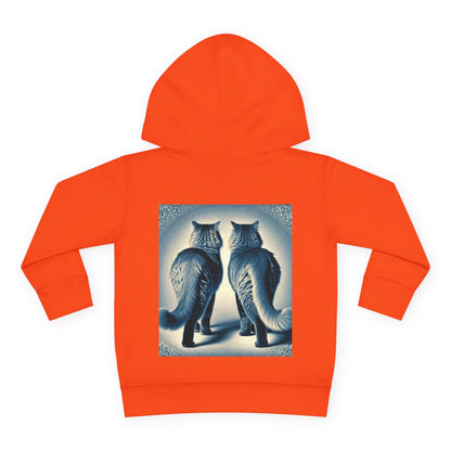 Cat Lover Toddler Hoodie, Cute Fleece Pullover, Adorable Kids Apparel for Cat Lovers, Birthday Gift for Toddlers, Cozy Cat Hoodie