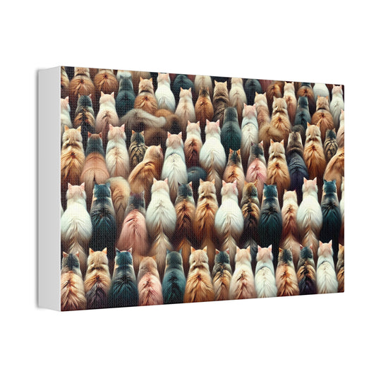 Cat wall art with the back turned; very pretty, soft, relaxing and soothing.